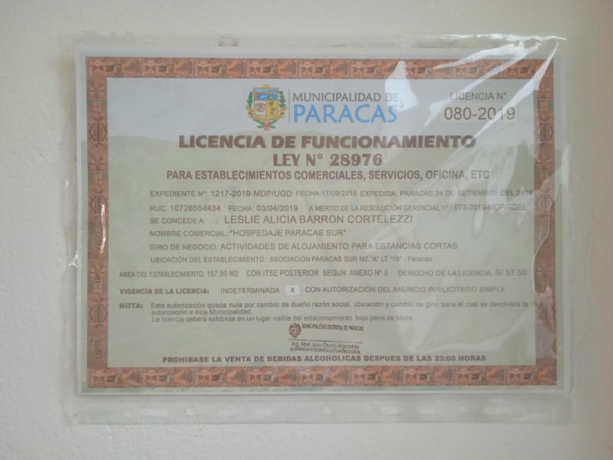 Hospedaje Paracas Sur Exterior foto